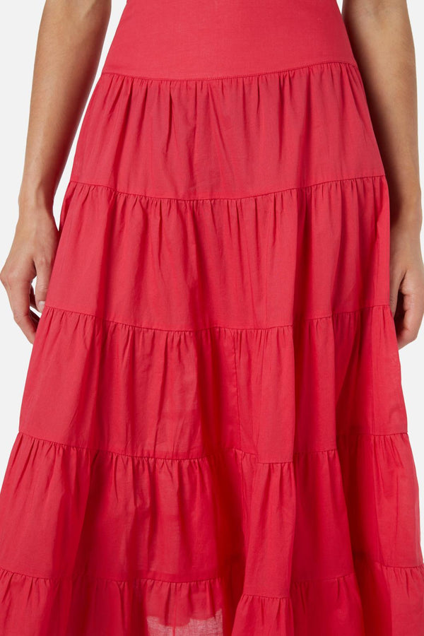 Princess Highway - Julie Midi Skirt - red