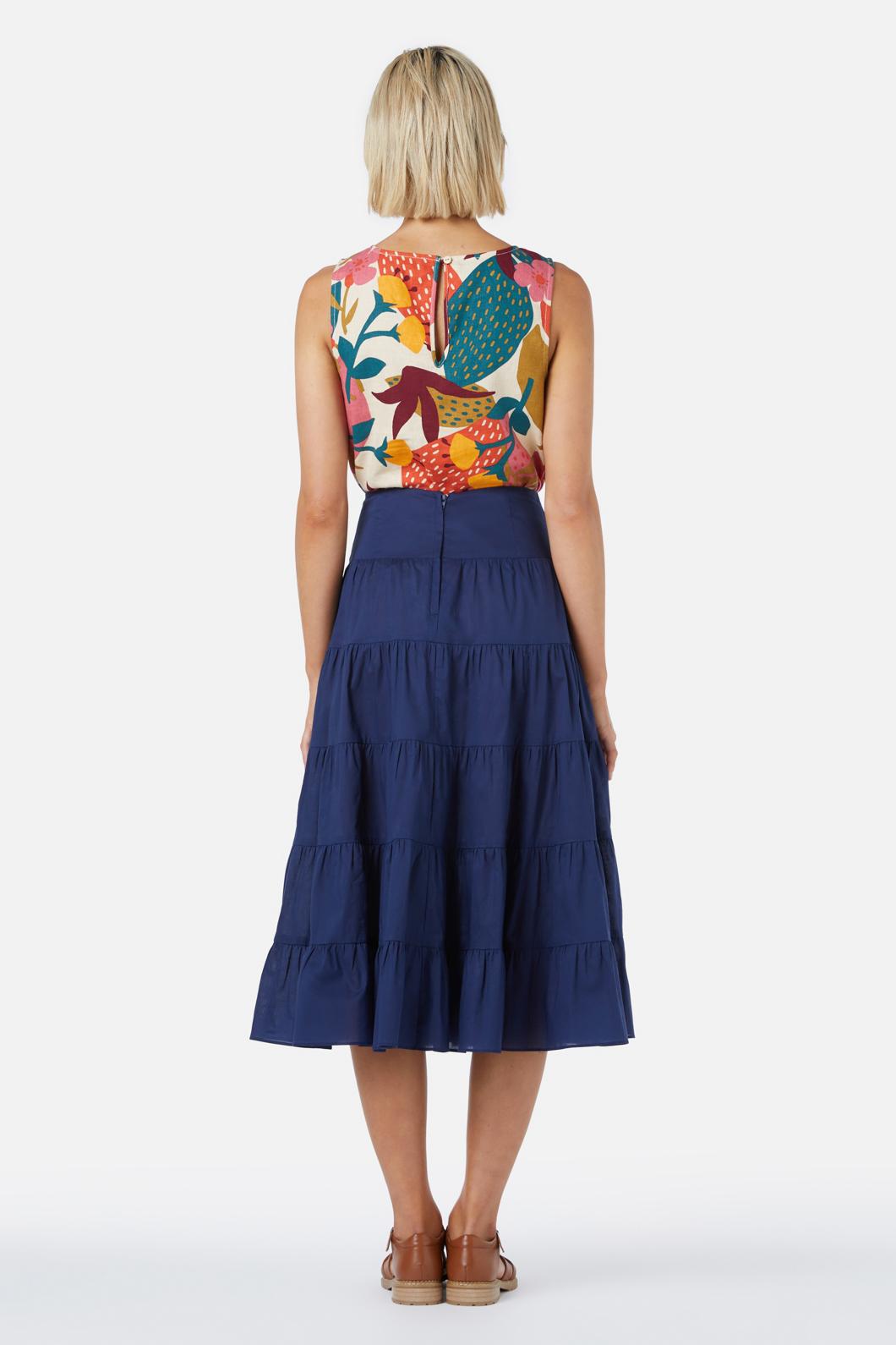 Princess Highway - Julie Midi Skirt - navy