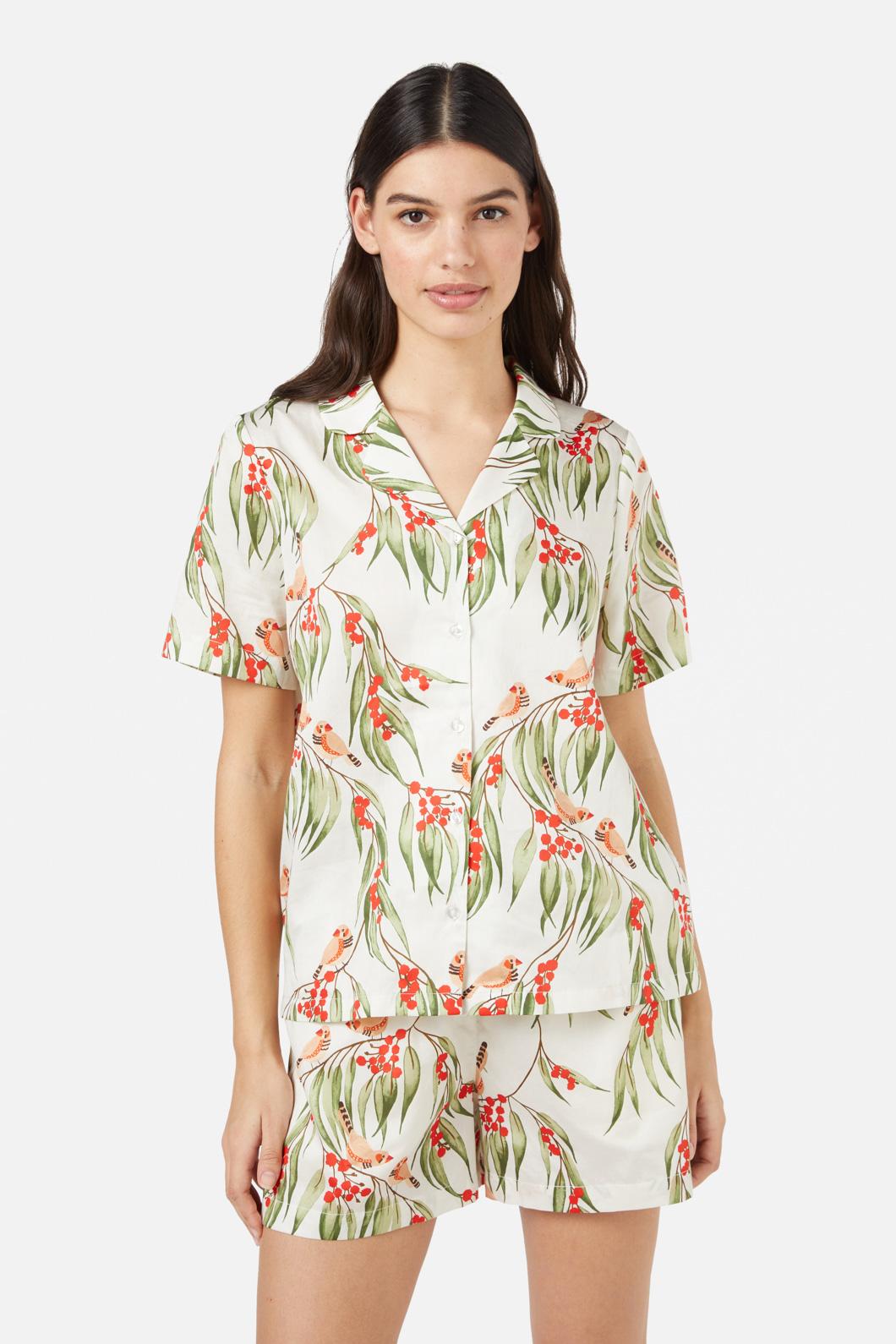 Princess Highway - Zebra Finch Short PJ Set - cream