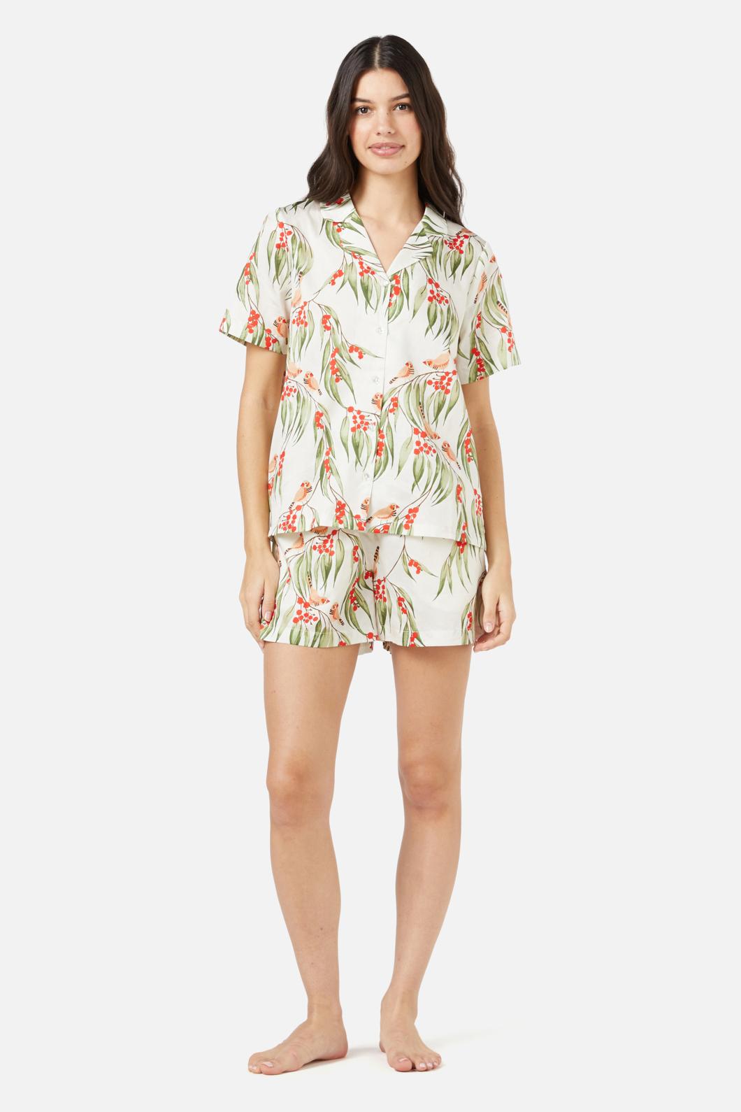 Princess Highway - Zebra Finch Short PJ Set - cream