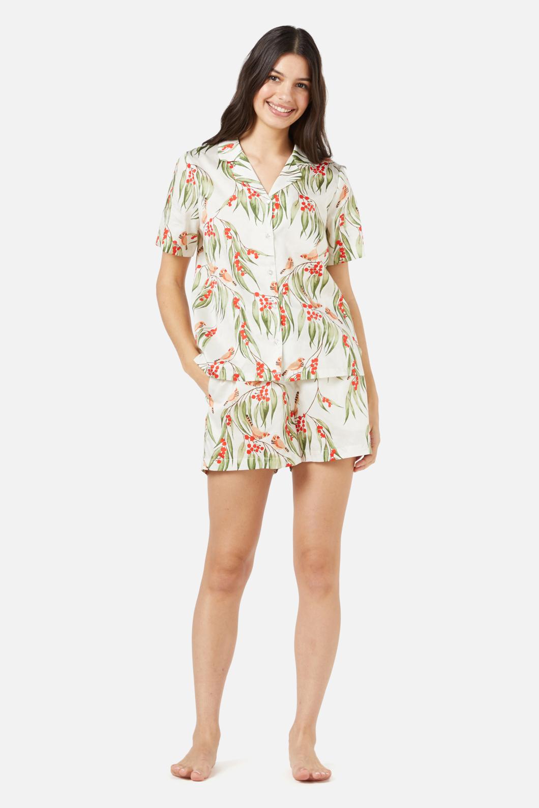 Princess Highway - Zebra Finch Short PJ Set - cream