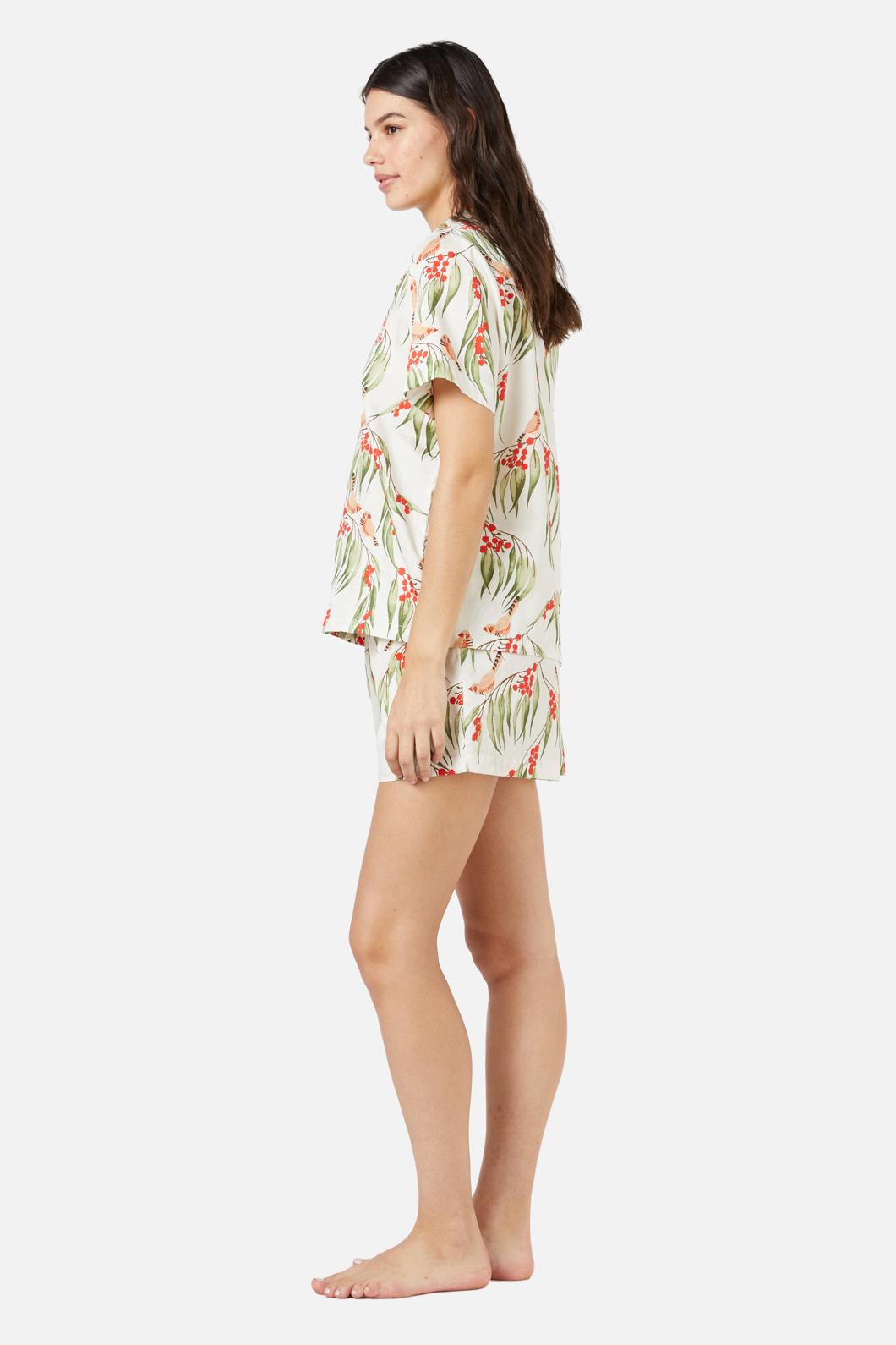 Princess Highway - Zebra Finch Short PJ Set - cream