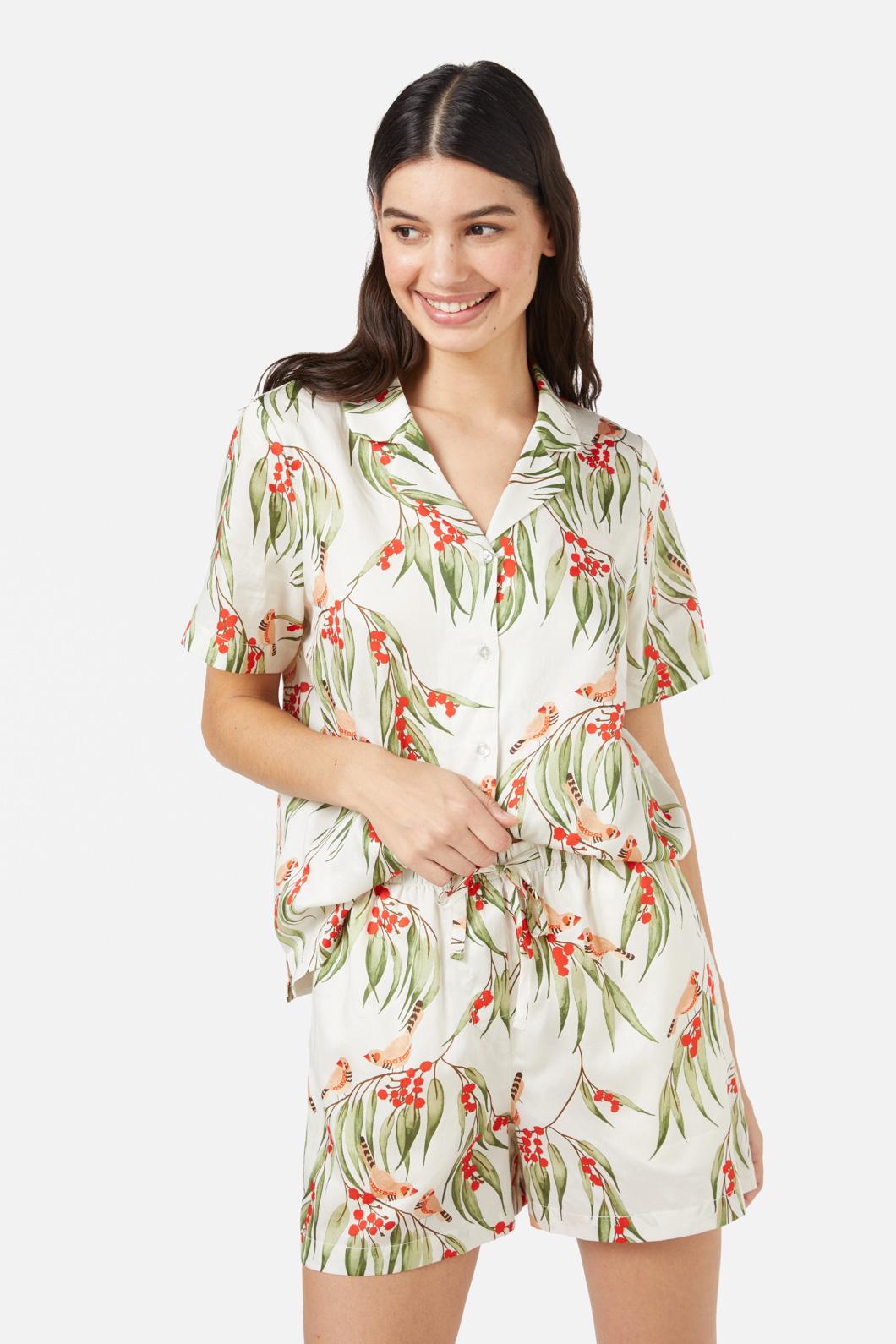 Princess Highway - Zebra Finch Short PJ Set - cream