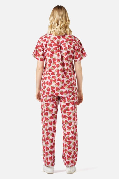Princess Highway - Strawberry Scrub Set - pink