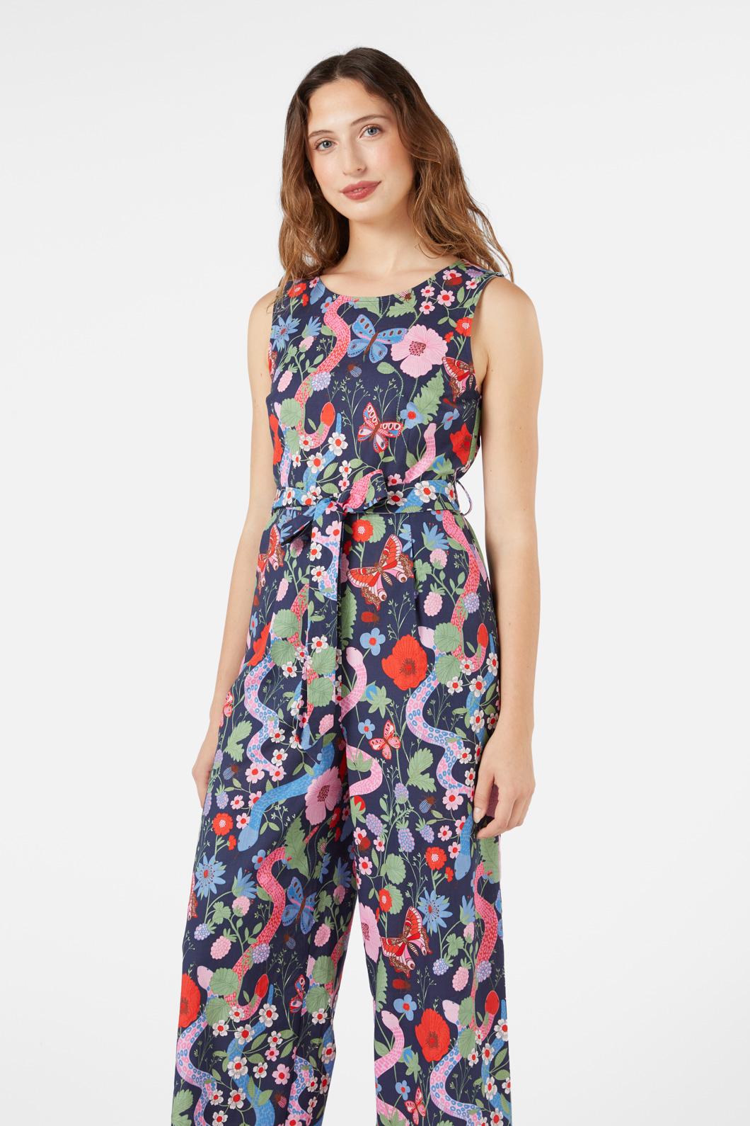Princess Highway - Luna Snake Jumpsuit - navy