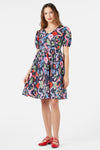 Princess Highway - Luna Snake Dress - navy