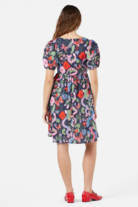 Princess Highway - Luna Snake Dress - navy