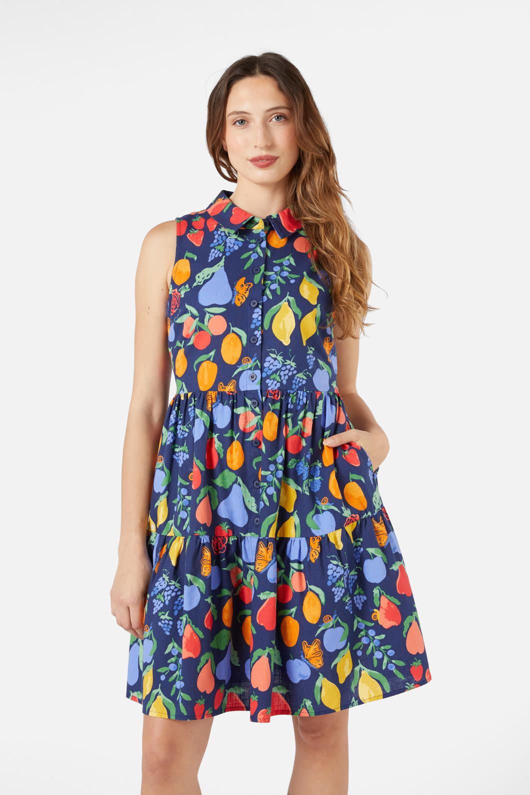 Princess Highway - Fruit Bowl Shirt Dress - navy