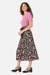 Princess Highway - Yvette Butterfly Midi Skirt - pink