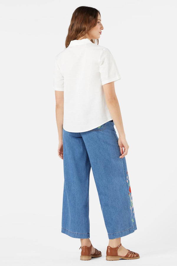 Princess Highway - Snake Emb Blouse - cream