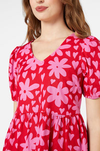 Princess Highway - Valentina Smock Dress - red
