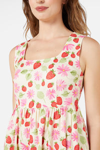 Princess Highway - La Fraise Midi Dress - cream