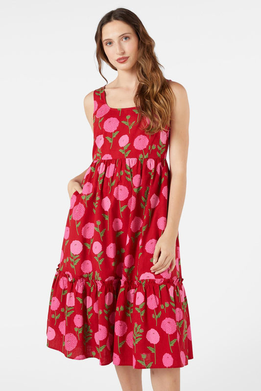Princess Highway - Marie Fleur Midi Dress - red