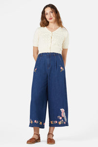 Princess Highway - Galah Emb Culotte - blue-denim