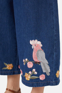 Princess Highway - Galah Emb Culotte - blue-denim
