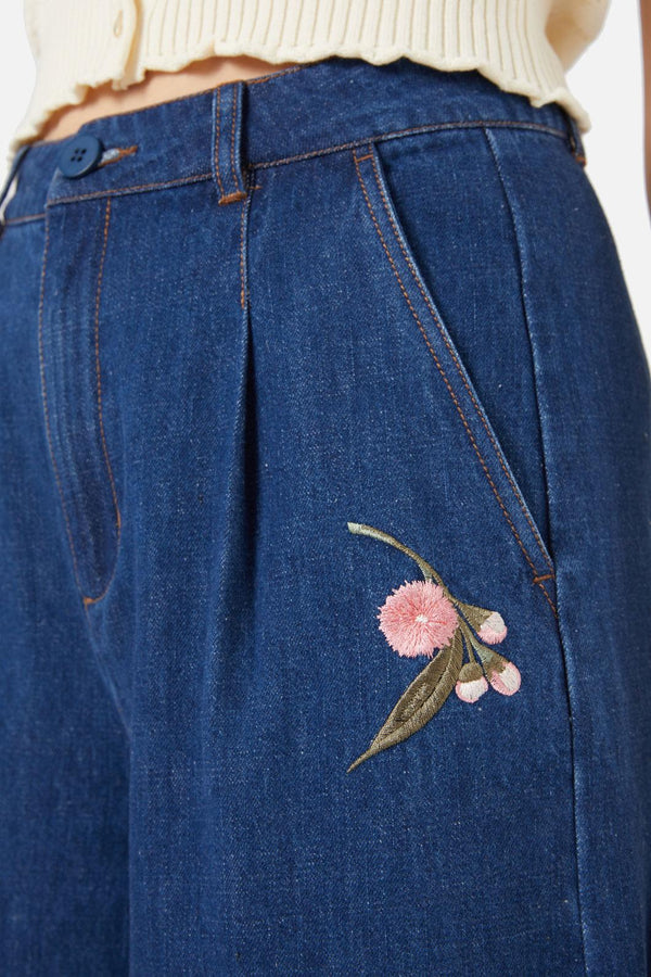 Princess Highway - Galah Emb Culotte - blue-denim