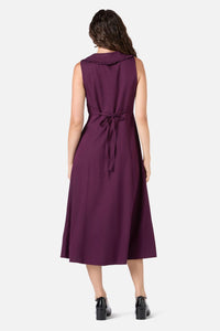 Princess Highway - Dorothy Collared Midi Dress - plum