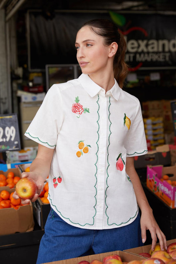 Princess Highway - Orchard Emb Shirt - cream