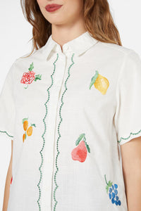 Princess Highway - Orchard Emb Shirt - cream