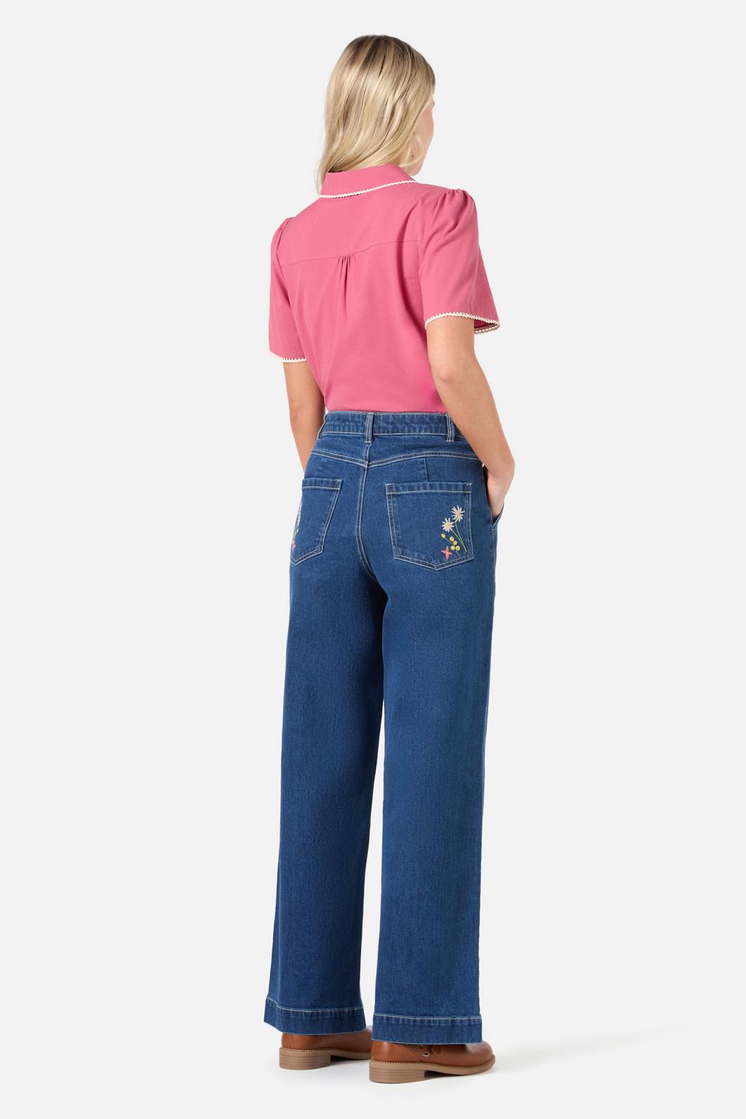 Princess Highway - Lou Short Sleeve Retro Blouse - rose