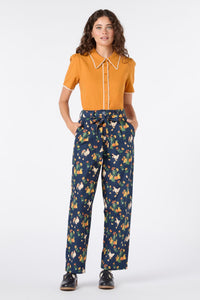 Princess Highway - Lou Short Sleeve Retro Blouse - mustard