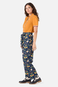 Princess Highway - Lou Short Sleeve Retro Blouse - mustard