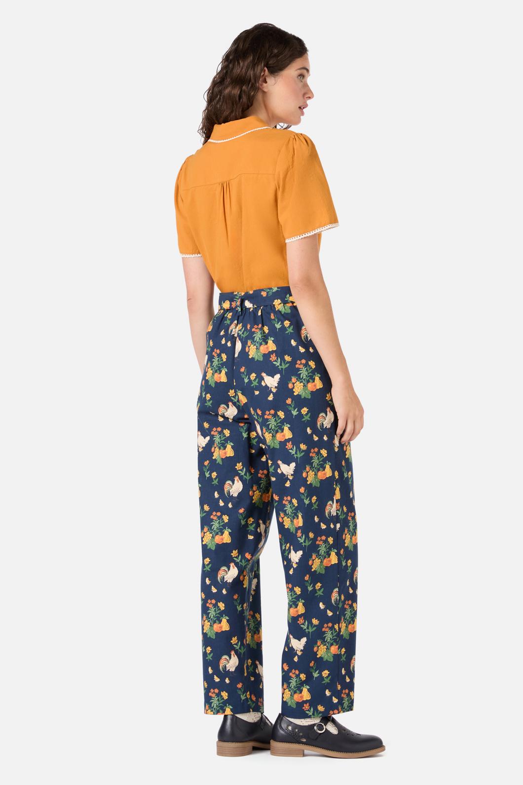 Princess Highway - Lou Short Sleeve Retro Blouse - mustard