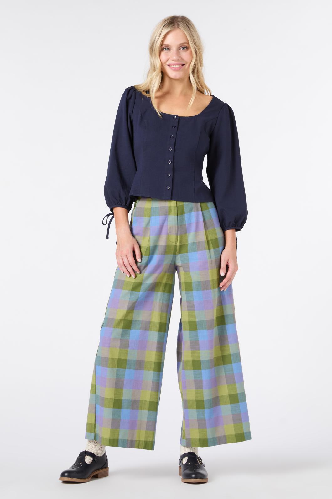 Princess Highway - Lela Tie Front Top - navy