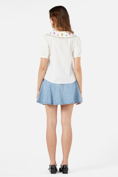 Princess Highway - Marie Fleur Emb Blouse - cream