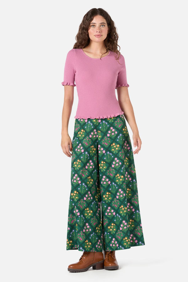 Princess Highway - Maya Ruffle Rib Knit Top - pink
