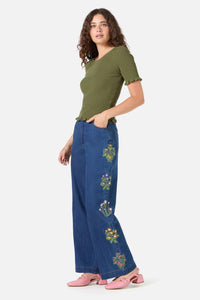 Princess Highway - Maya Ruffle Rib Knit Top - olive