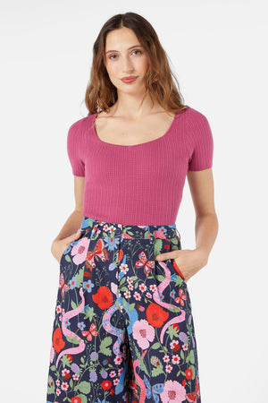 Princess Highway - Kaye Knit Top - berry