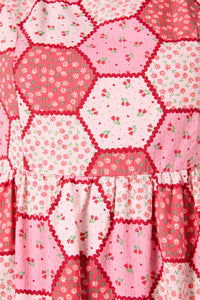 Princess Highway - Patchwork Midi Dress - rose