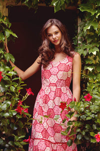 Princess Highway - Patchwork Midi Dress - rose