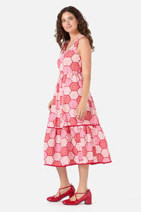 Princess Highway - Patchwork Midi Dress - rose