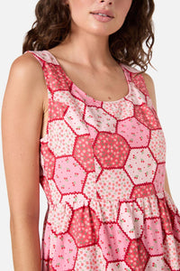 Princess Highway - Patchwork Midi Dress - rose