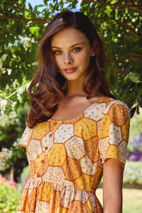 Princess Highway - Patchwork Mini Dress - gold