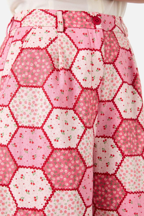 Princess Highway - Patchwork Culotte - rose