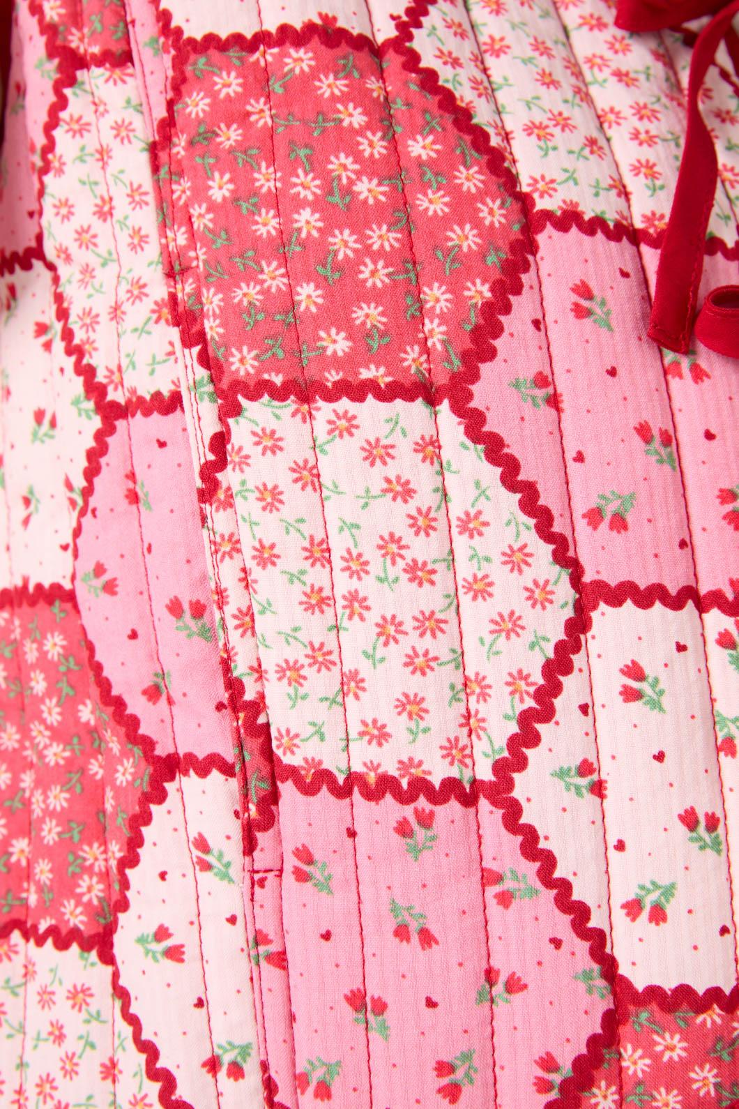 Princess Highway - Patchwork Quilted Vest - rose