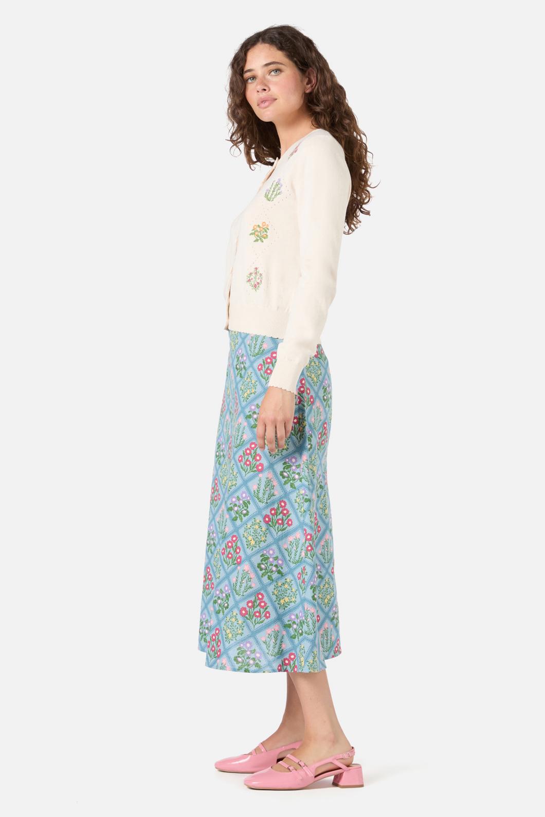 Princess Highway - Lattice Flower Emb Cardi - cream