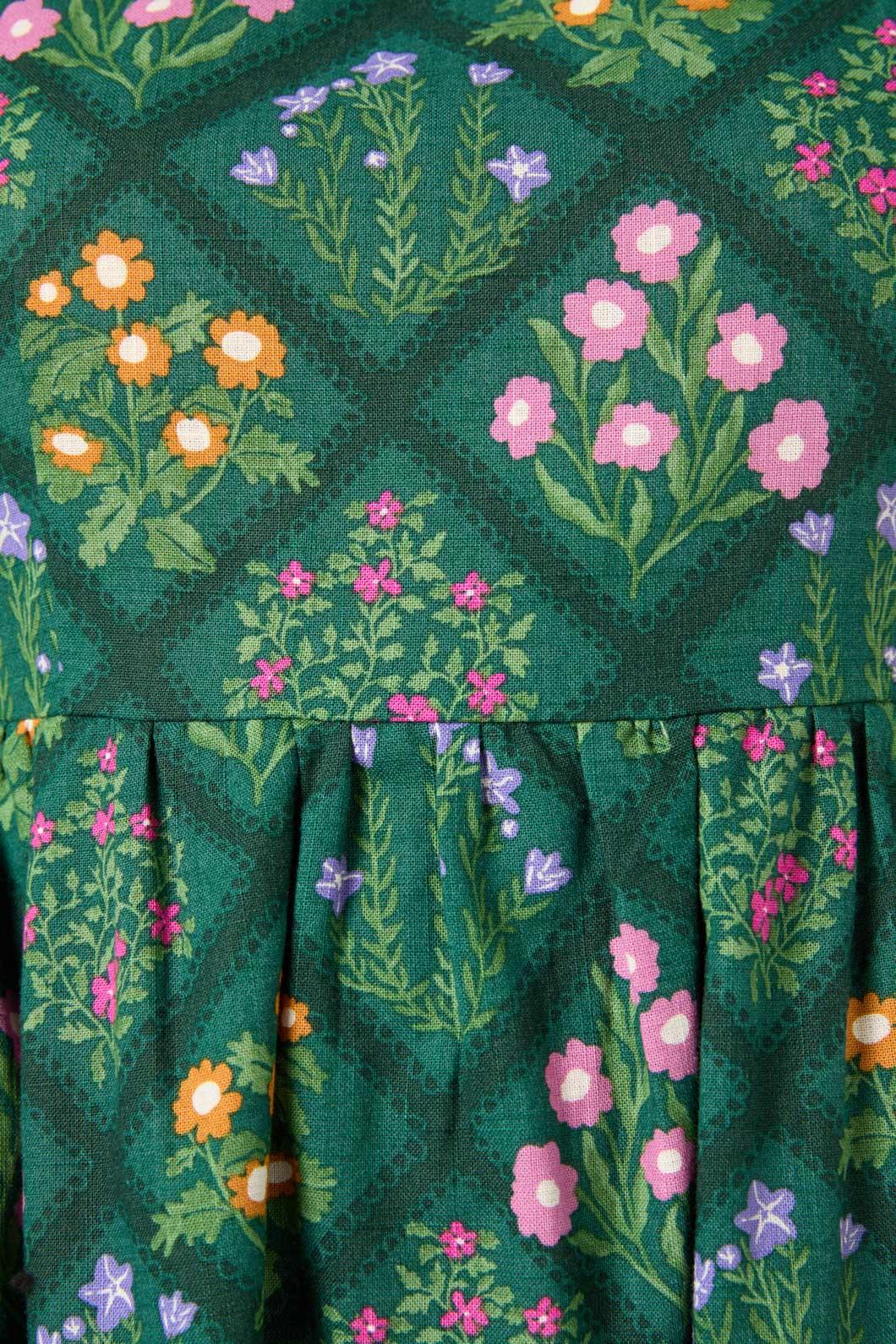 Princess Highway - Lattice Floral Midi Dress - green