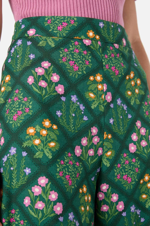 Princess Highway - Lattice Posie Pant - green