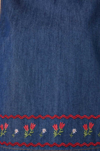 Princess Highway - Meadow Embroidered Top - blue-denim