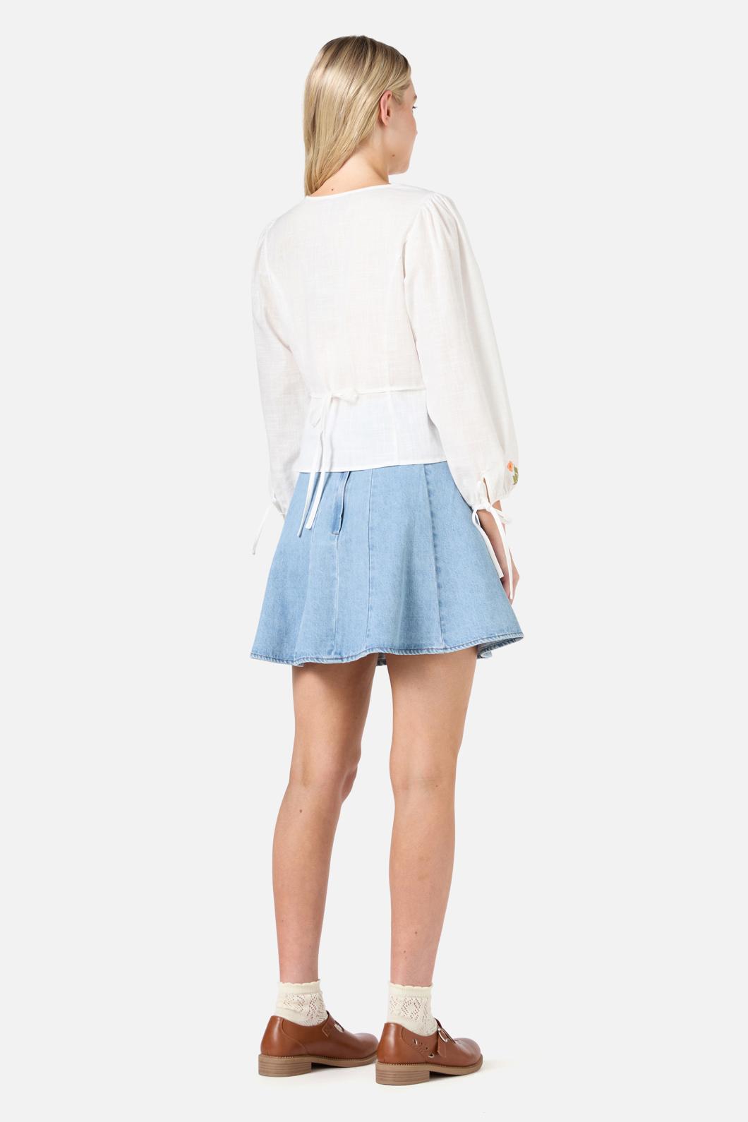 Princess Highway - Flower Child Embroidered Top - cream