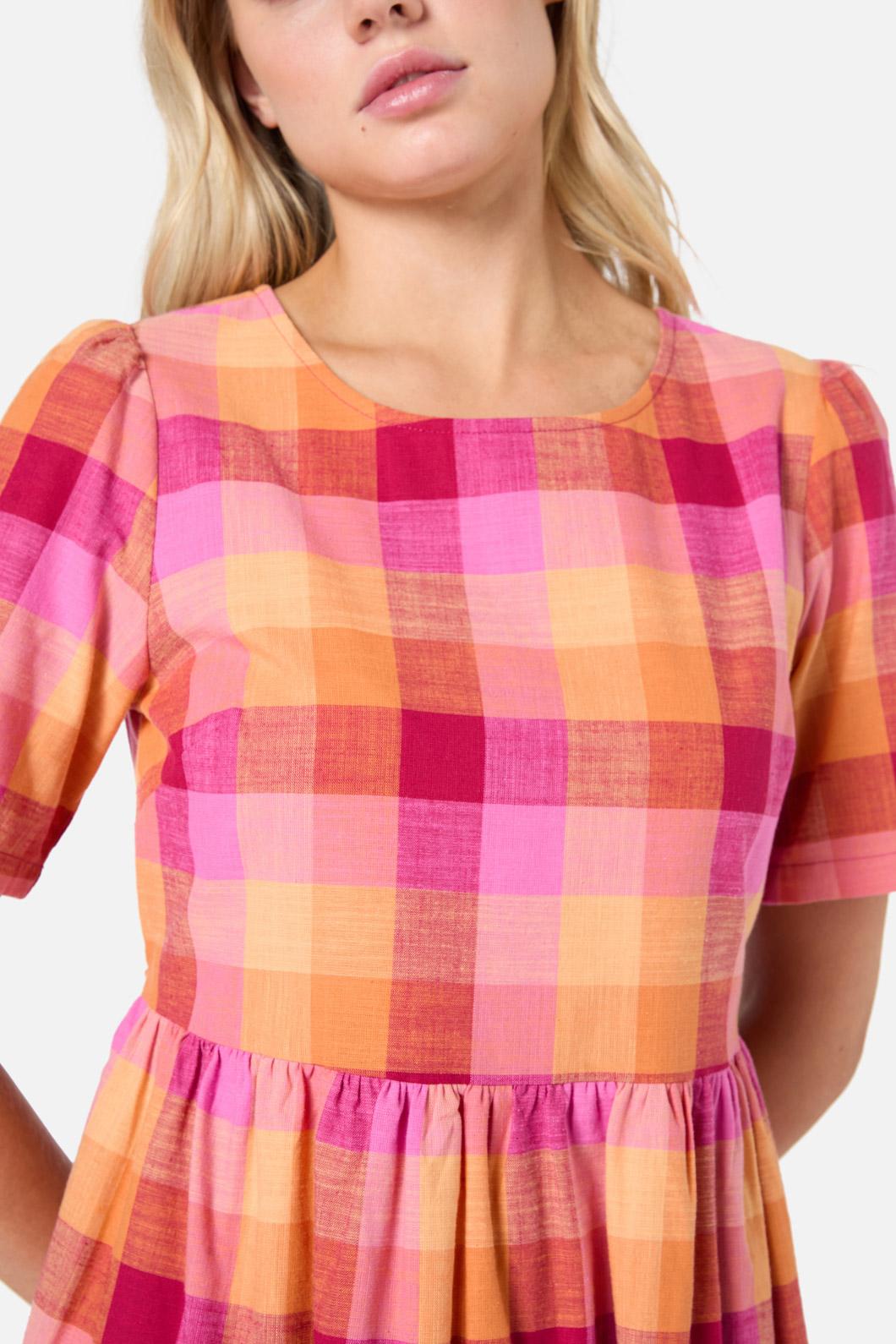 Princess Highway - Maxine Check Smock Dress - rose