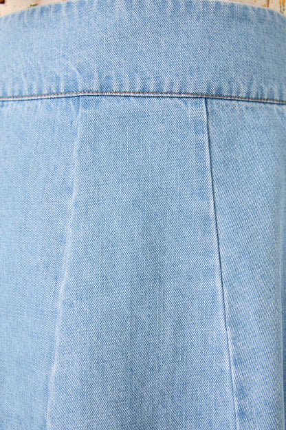 Princess Highway - Clara Denim Mini Skort - light-blue-denim