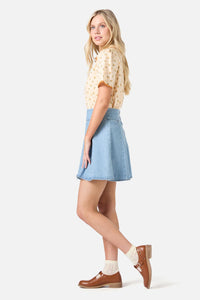 Princess Highway - Clara Denim Mini Skirt - light-blue-denim