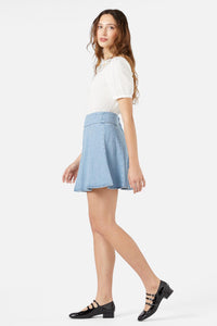 Princess Highway - Clara Denim Mini Skirt - light-blue-denim