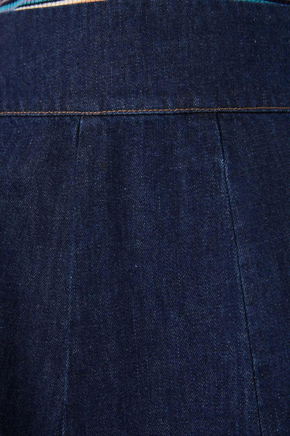 Princess Highway - Clara Denim Mini Skort - dark-blue-denim