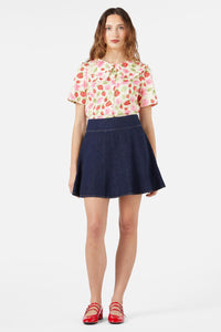Princess Highway - Clara Denim Mini Skirt - dark-blue-denim